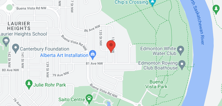 map of 8204 134 ST NW